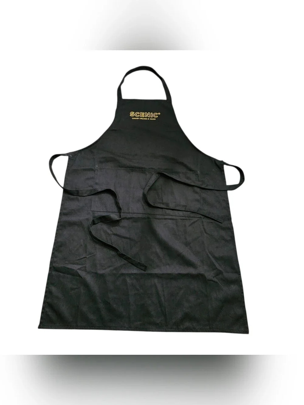 Scenic Luxury Cruises & Tours Black Cooking Apron Chef Kitchen Pockets Brand
